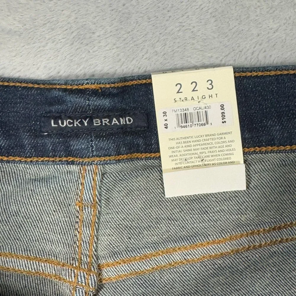 Lucky Brand Jeans‎ Mens 40x30 Blue Denim 223 Straight Stretch